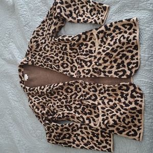 Leopard sweater blazer